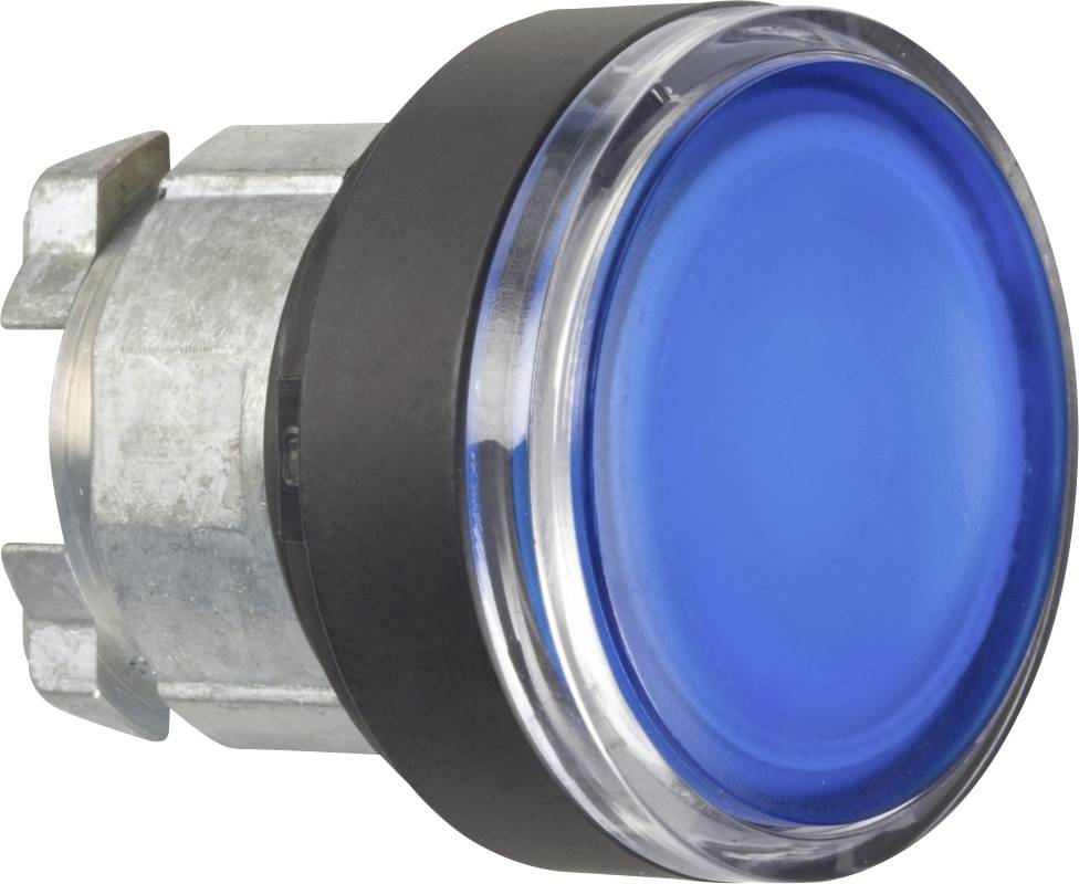 Schneider Electric ZB4BW367 ZB4BW367 Frontelement für Leuchtdrucktaster rückstellbar (Ø) 22 mm unbeschriftet Schwarz, Bl...