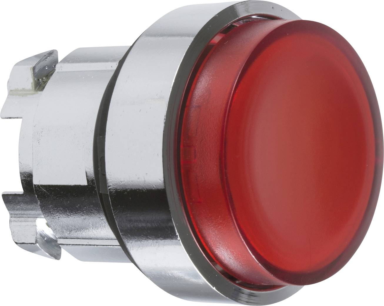 Schneider Electric ZB4BW143 ZB4BW143 Frontelement für Leuchtdrucktaster rückstellbar (Ø) 22 mm unbeschriftet Chrom, Rot ...