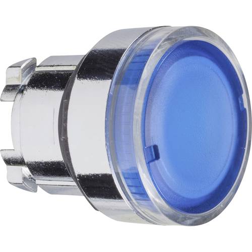 Schneider Electric ZB4BW36 ZB4BW36 Frontelement für Leuchtdrucktaster rückstellbar (Ø) 22 mm unbeschriftet Chrom, Blau 1...