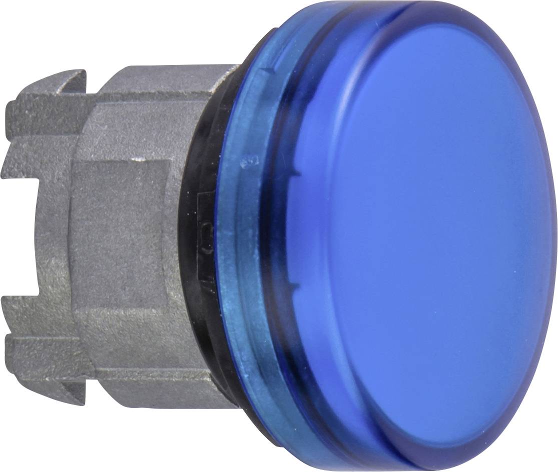 Schneider Electric ZB4BV063S ZB4BV063S Frontelement für Leuchtmelder gerippte Linse (Ø) 22 mm Blau, Chrom 1 St.