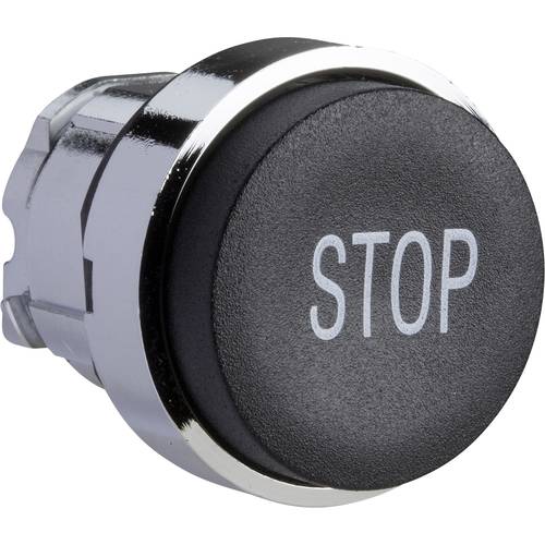 Schneider Electric ZB4BL234 ZB4BL234 Frontelement für Drucktaster rückstellbar (Ø) 22 mm STOP Chrom, Schwarz 1 St.