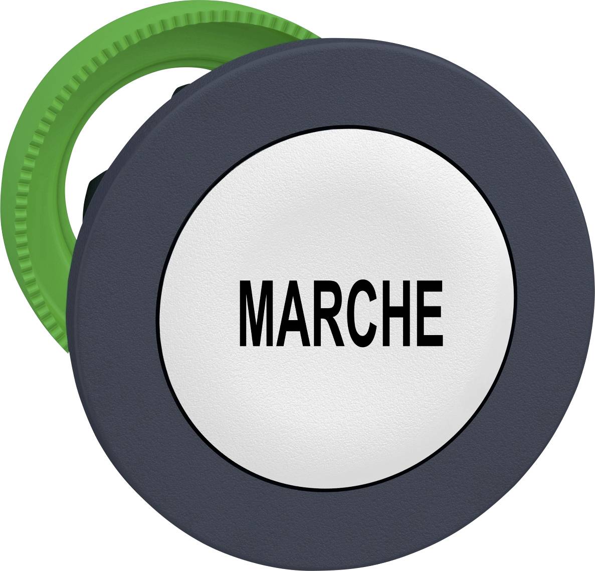 Schneider Electric ZB5FA142 ZB5FA142 Frontelement für Drucktaster flach, rückstellbar (Ø) 30.5 mm Marche Dunkelgrau, Wei...