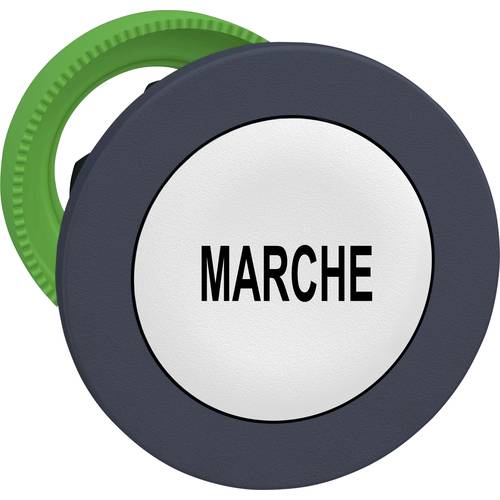 Schneider Electric ZB5FA142 ZB5FA142 Frontelement für Drucktaster flach, rückstellbar (Ø) 30.5 mm Marche Dunkelgrau, Wei...