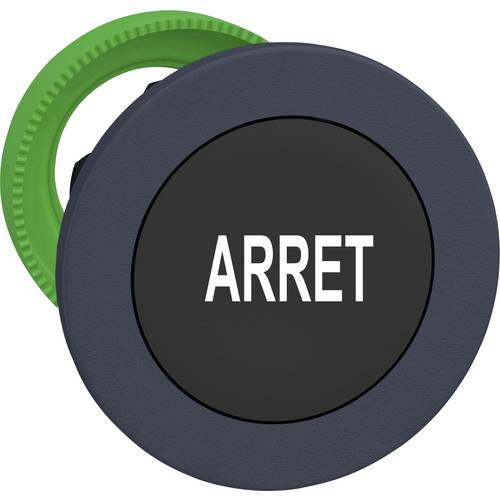 Schneider Electric ZB5FA233 ZB5FA233 Frontelement für Drucktaster flach, rückstellbar (Ø) 30.5 mm Arrêt Dunkelgrau, Schw...