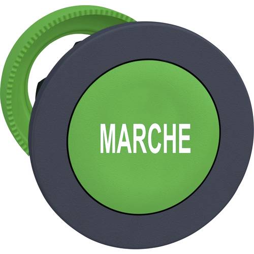 Schneider Electric ZB5FA342 ZB5FA342 Frontelement für Drucktaster flach, rückstellbar (Ø) 30.5 mm Marche Dunkelgrau, Grü...