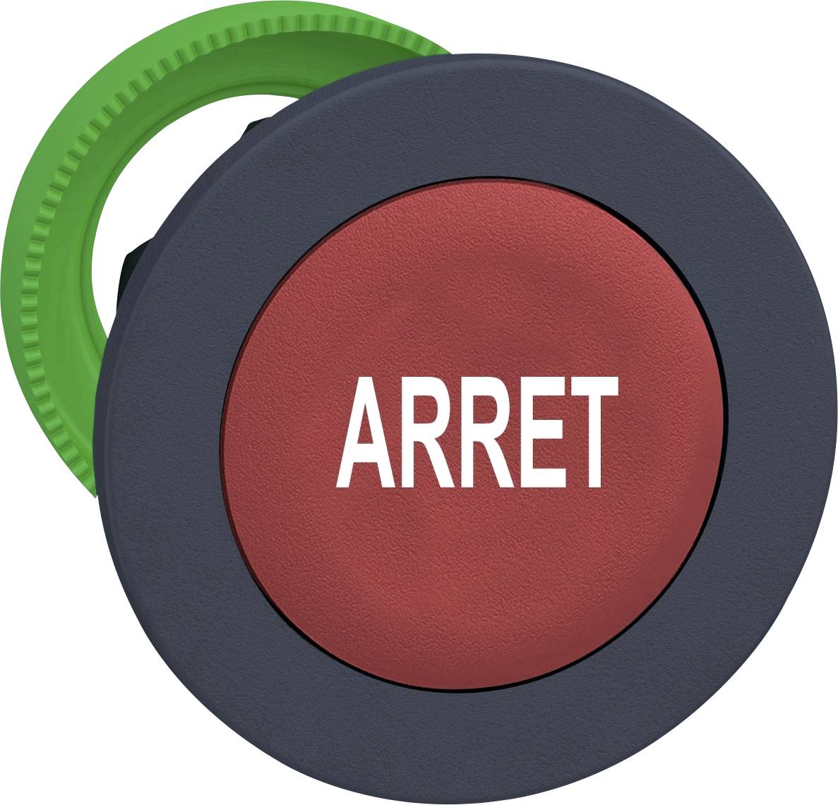 Schneider Electric ZB5FA433 ZB5FA433 Frontelement für Drucktaster flach, rückstellbar (Ø) 30.5 mm Arrêt Dunkelgrau, Rot ...