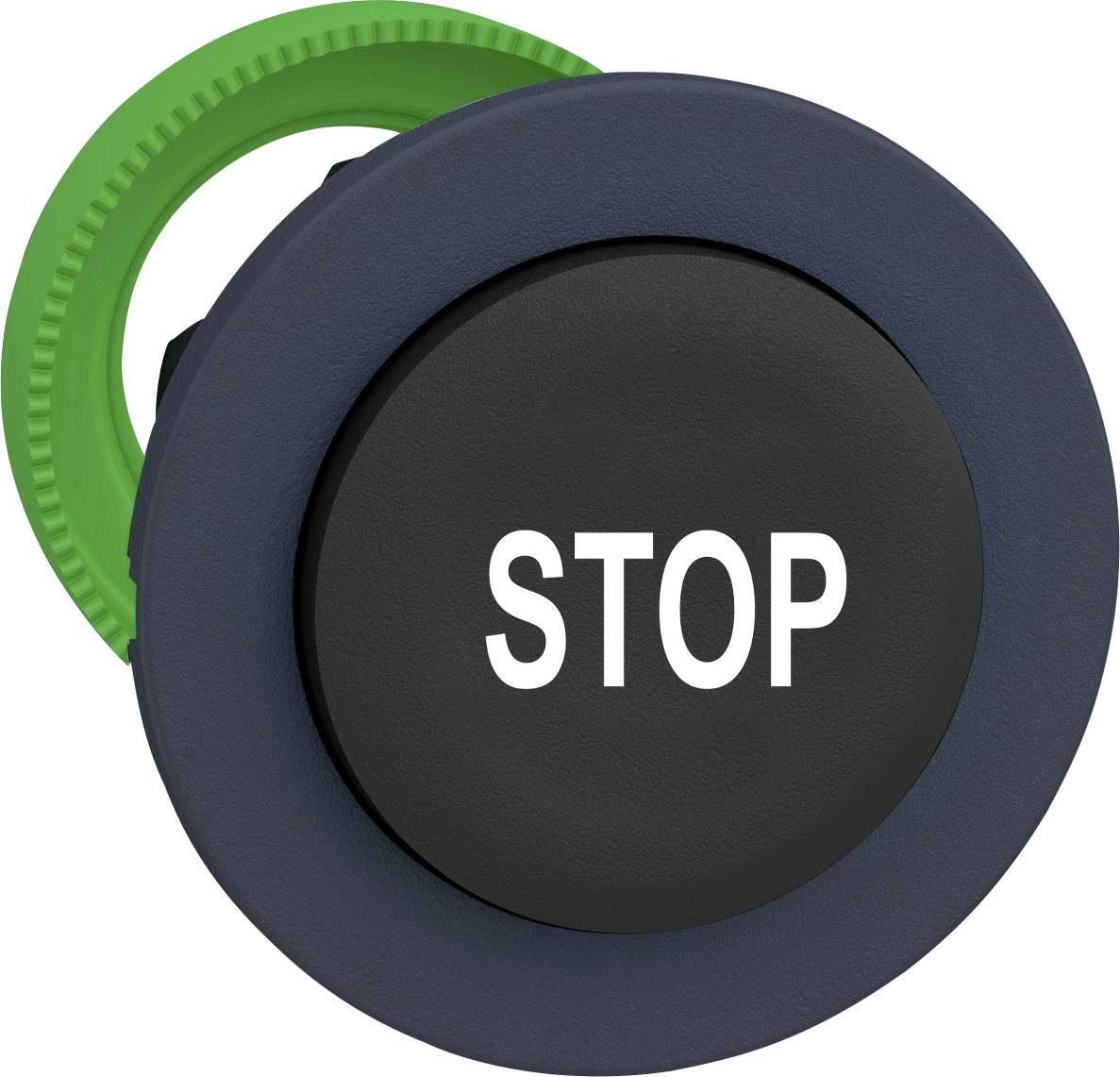 Schneider Electric ZB5FL234 ZB5FL234 Frontelement für Drucktaster flach, rückstellbar (Ø) 30.5 mm STOP Dunkelgrau, Schwa...