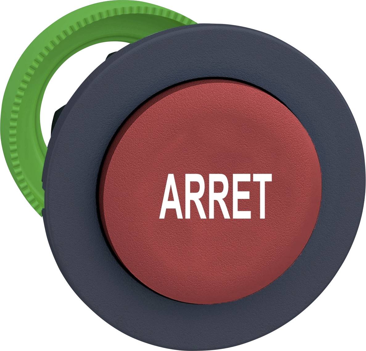 Schneider Electric ZB5FL433 ZB5FL433 Frontelement für Drucktaster flach, rückstellbar (Ø) 30.5 mm Arrêt Dunkelgrau, Rot ...