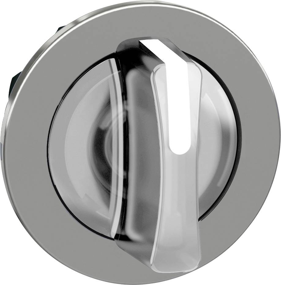 Schneider Electric ZB4FK1513 ZB4FK1513 Frontelement für Wahlschalter flach, rückstellbar (Ø) 30.5 mm Chrom, Weiß 1 St.