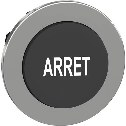 Schneider Electric ZB4FL233 ZB4FL233 Frontelement für Drucktaster flach, rückstellbar (Ø) 30.5 mm Arrêt Chrom, Schwarz 1...