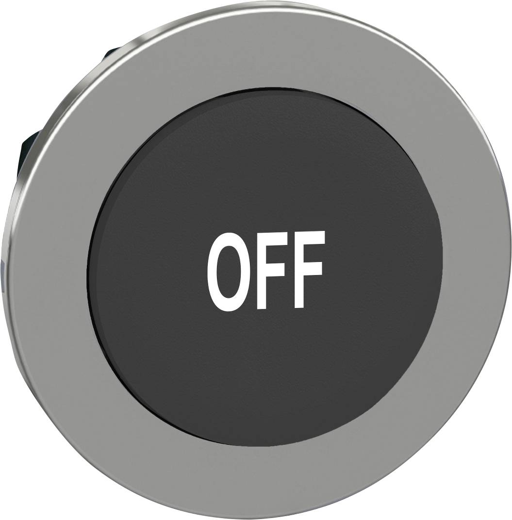 Schneider Electric ZB4FL235 ZB4FL235 Frontelement für Drucktaster rückstellbar (Ø) 30.5 mm OFF Chrom, Schwarz 1 St.