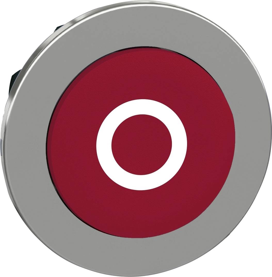 Schneider Electric ZB4FL432 ZB4FL432 Frontelement für Drucktaster flach, rückstellbar (Ø) 30.5 mm O Chrom, Rot 1 St.