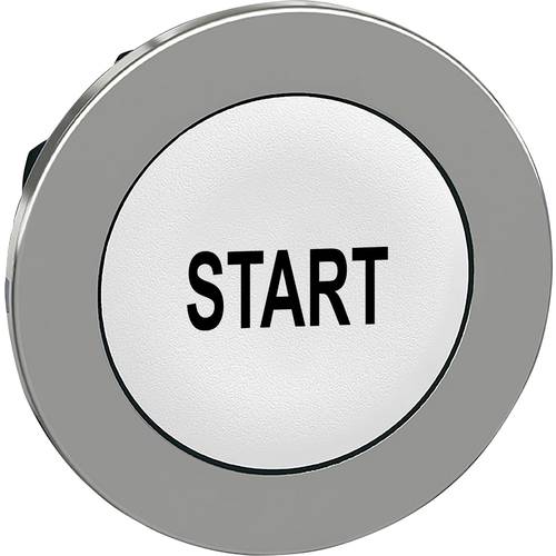 Schneider Electric ZB4FA133 ZB4FA133 Frontelement für Drucktaster flach, rückstellbar (Ø) 30.5 mm START Chrom, Weiß 1 St...