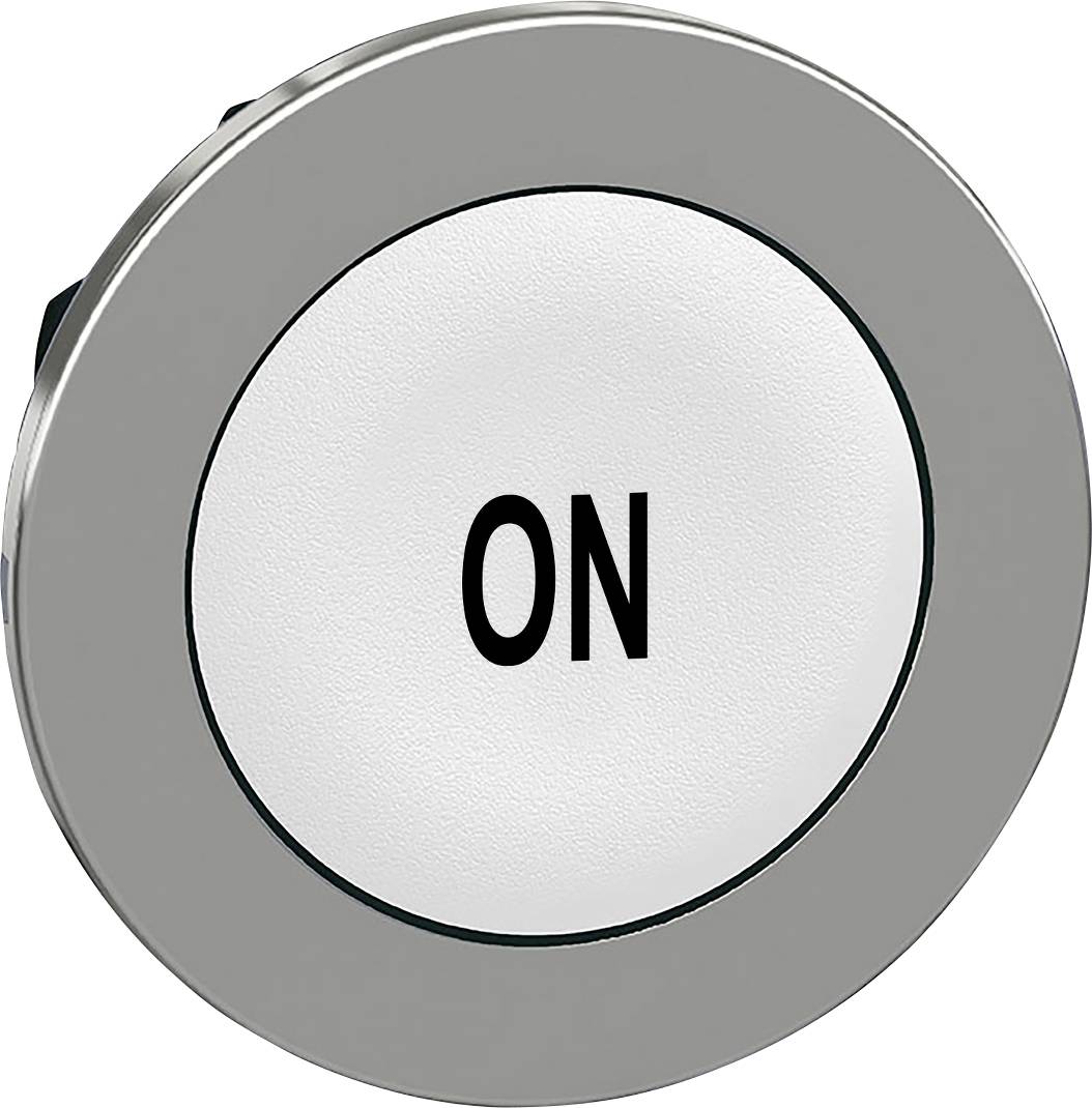 Schneider Electric ZB4FA141 ZB4FA141 Frontelement für Drucktaster flach, rückstellbar (Ø) 30.5 mm ON Chrom, Weiß 1 St.