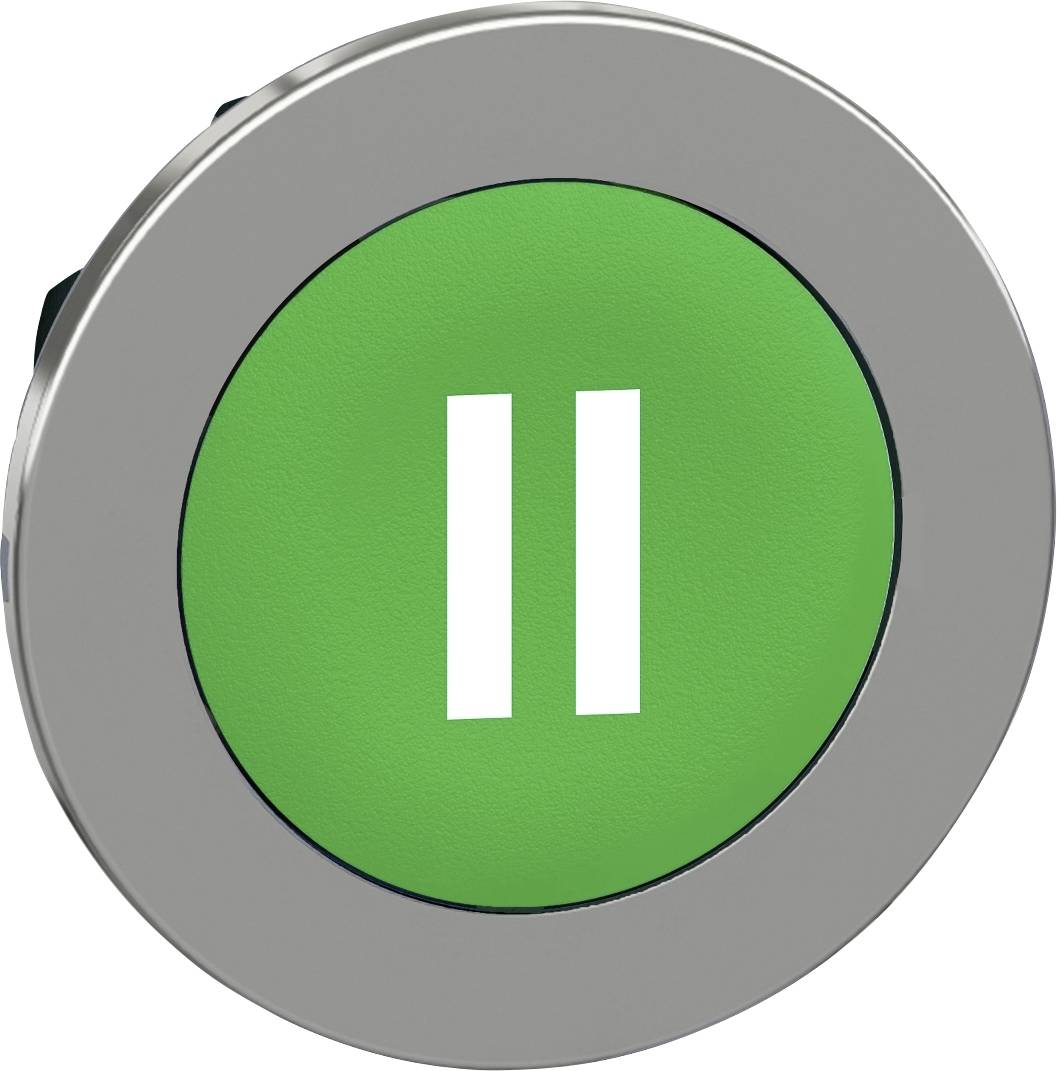 Schneider Electric ZB4FA336 ZB4FA336 Frontelement für Drucktaster flach, rückstellbar (Ø) 30.5 mm II Chrom, Grün 1 St.