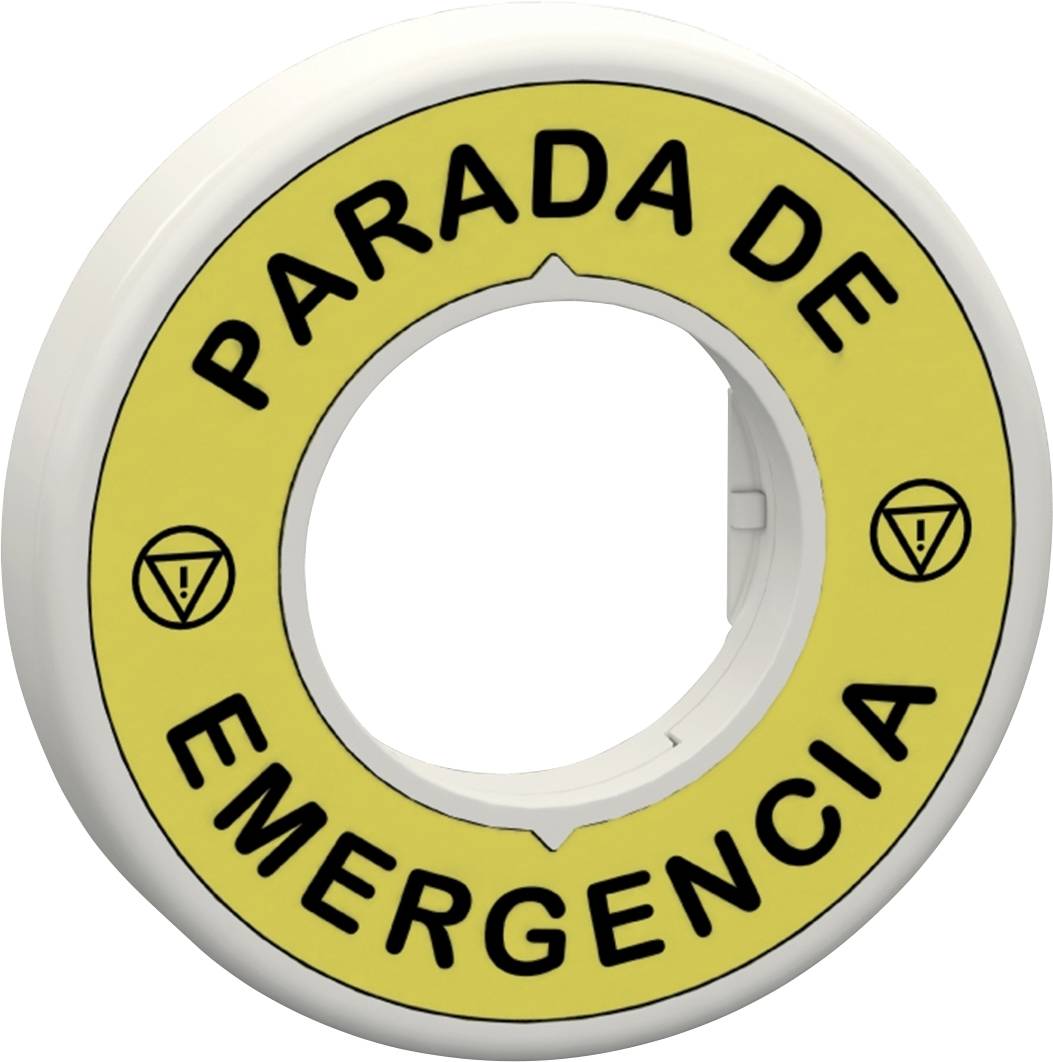 Schneider Electric ZBY9W3B430 ZBY9W3B430 Leuchtring (B x H) 9.3 mm x 60 mm PARADA DE EMERGENCIA Gelb 1 St.
