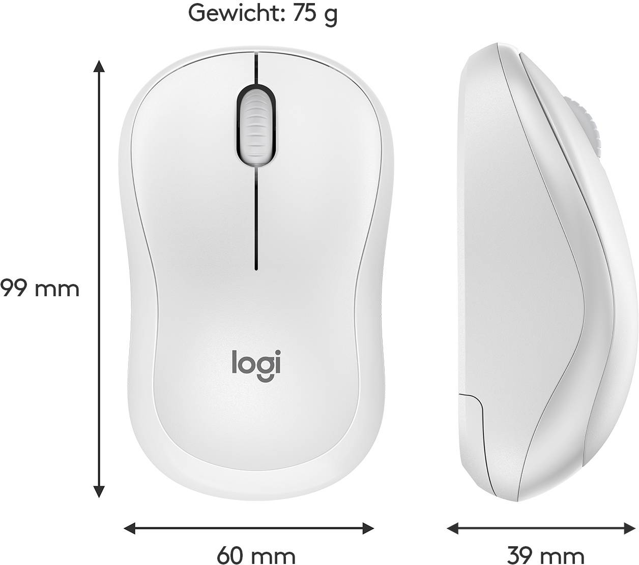 Logitech M220 Silent Maus Funk Optisch Weiß 3 Tasten 1000 dpi-9