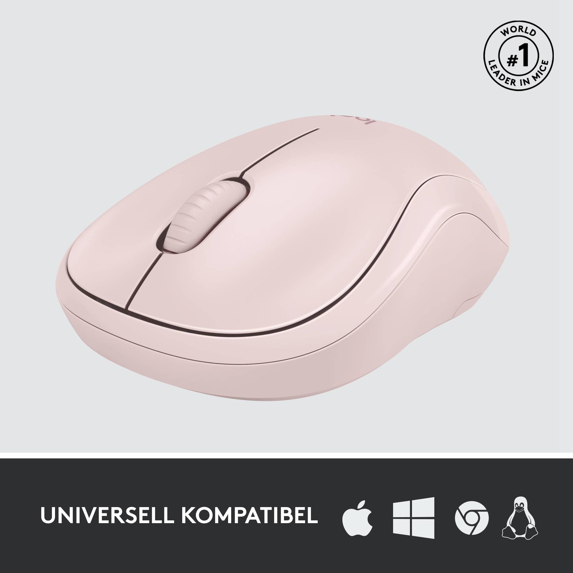 M220 SILENT Kabellose Maus, 2,4 GHz mit USB-Empfänger, 1000 DPI Optical Tracking, bis 18 Monate Batterielaufzeit, Für Li-5