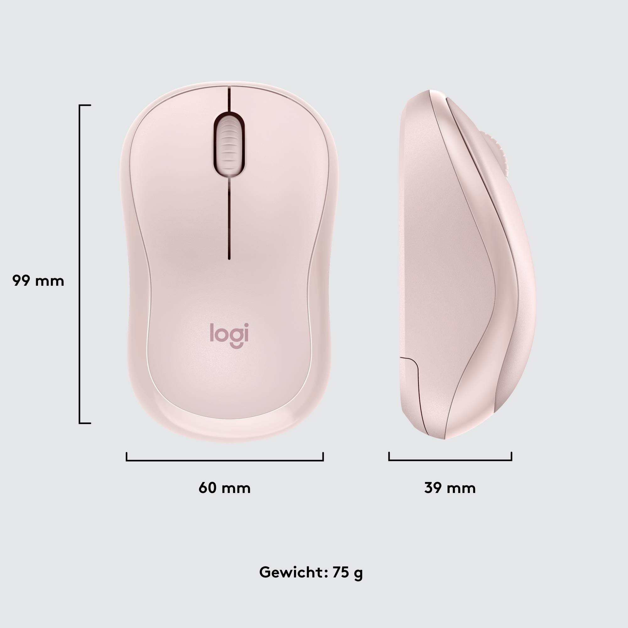 M220 SILENT Kabellose Maus, 2,4 GHz mit USB-Empfänger, 1000 DPI Optical Tracking, bis 18 Monate Batterielaufzeit, Für Li-10