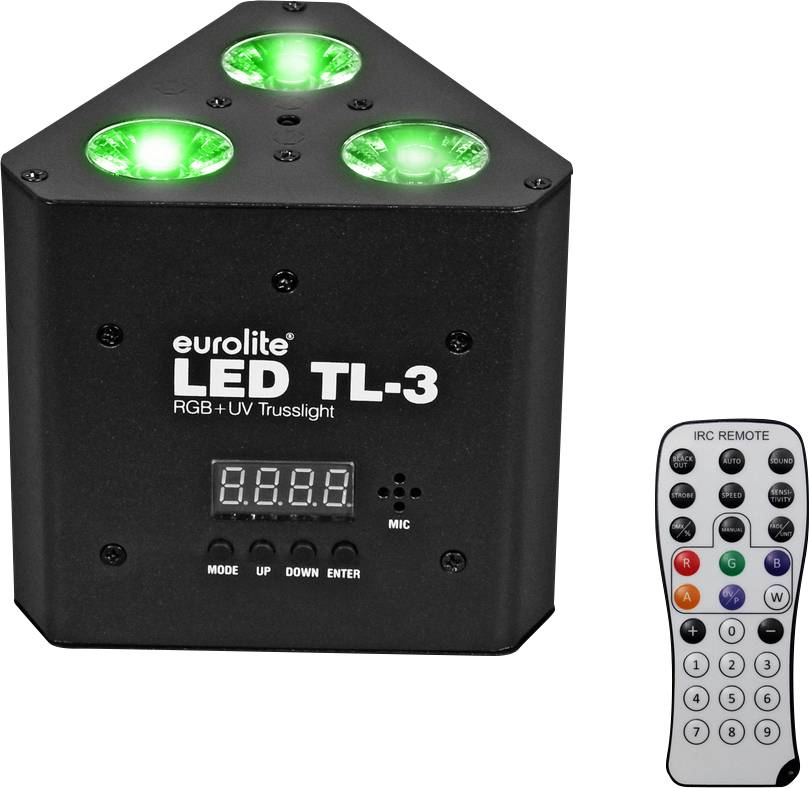 Eurolite 51915445 TL-3 RGB+UV Trusslight LED-Effektstrahler Anzahl LEDs (Details):3 7 W
