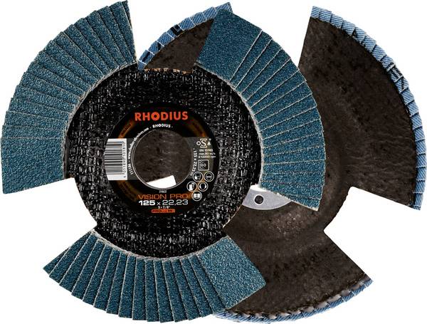 Rhodius 211304 VISION PRO PACK Fächerschleifscheibe Durchmesser 125 mm Bohrungs-Ø 22.23 mm Körnung (num) 60  5 St.
