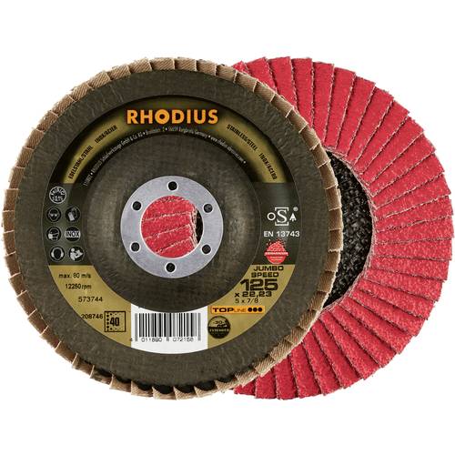 Rhodius 211311 JUMBO SPEED PACK Fächerschleifscheibe Durchmesser 125 mm Bohrungs-Ø 22.23 mm 5 St.