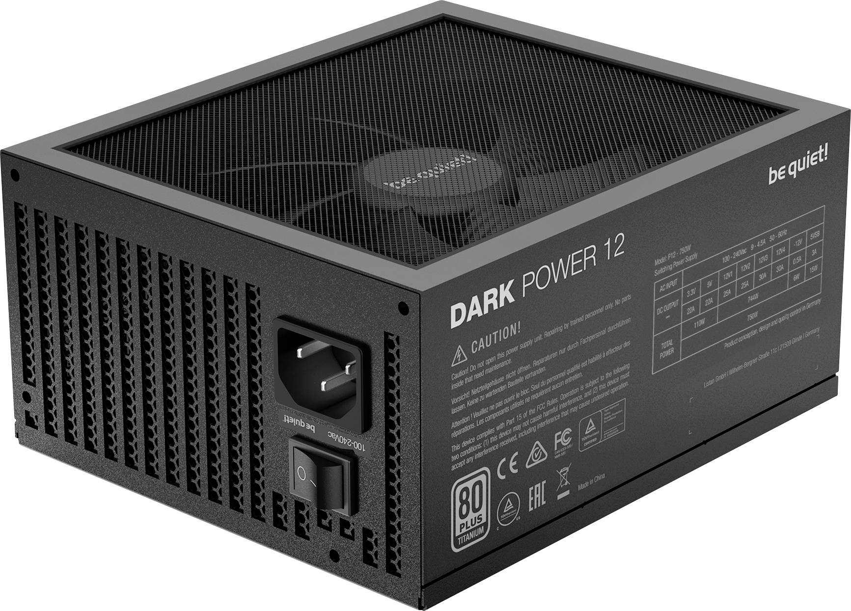 BeQuiet DARK POWER 12 PC Netzteil 750 W ATX 80PLUS® Titanium-6