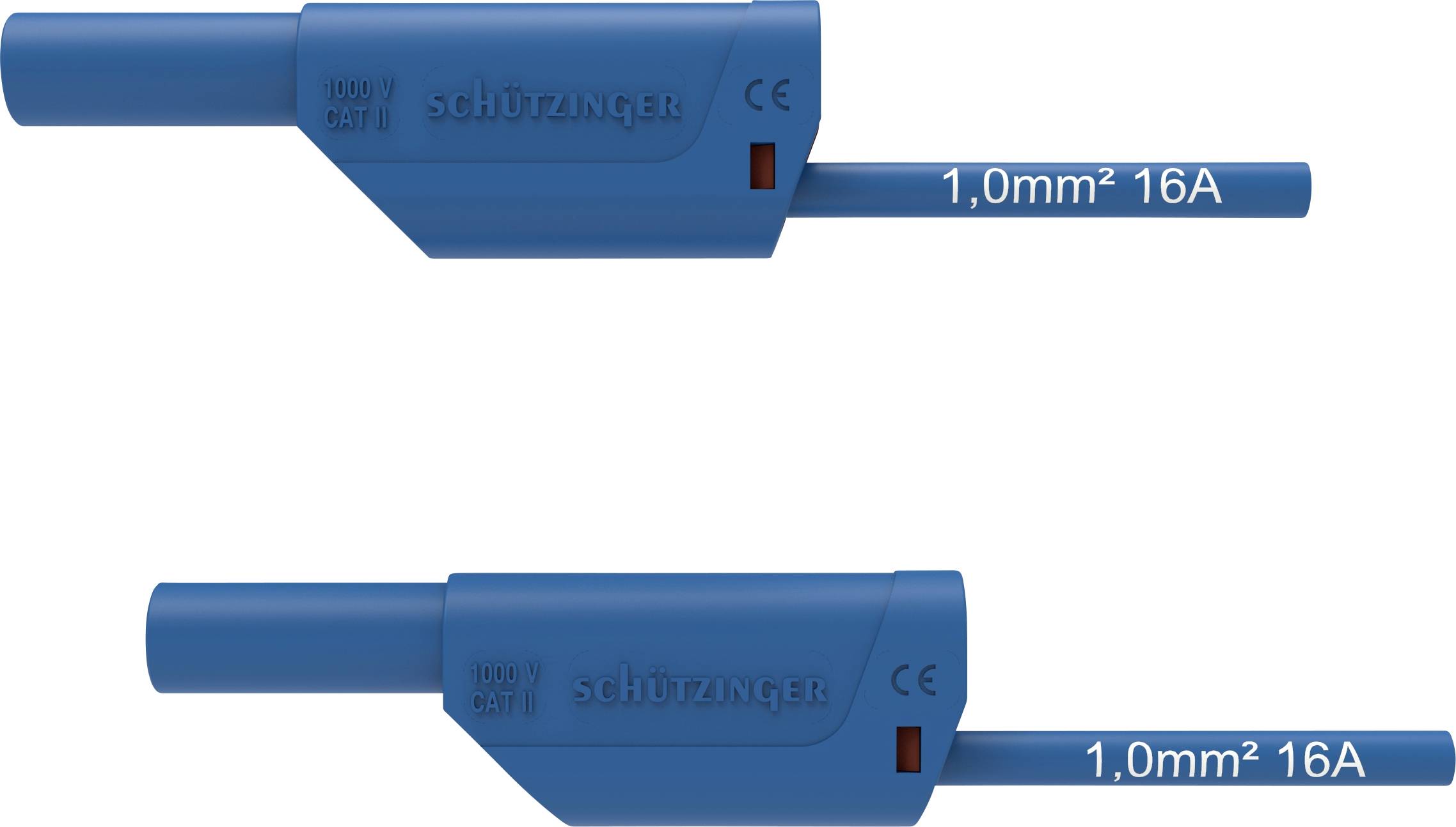 SCHÜTZINGER VSFK 8500 / 1 / 100 / BL Sicherheits-Messleitung [4 mm-Stecker - 4 mm-Stecker] 100.