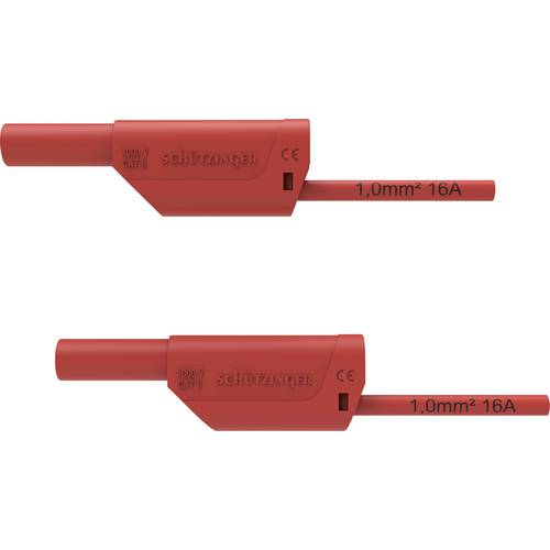 Schützinger VSFK 8500 / 1 / 100 / RT Sicherheits-Messleitung 4 mm-Stecker 4 mm-Stecker 100.00 cm Rot 1 St.