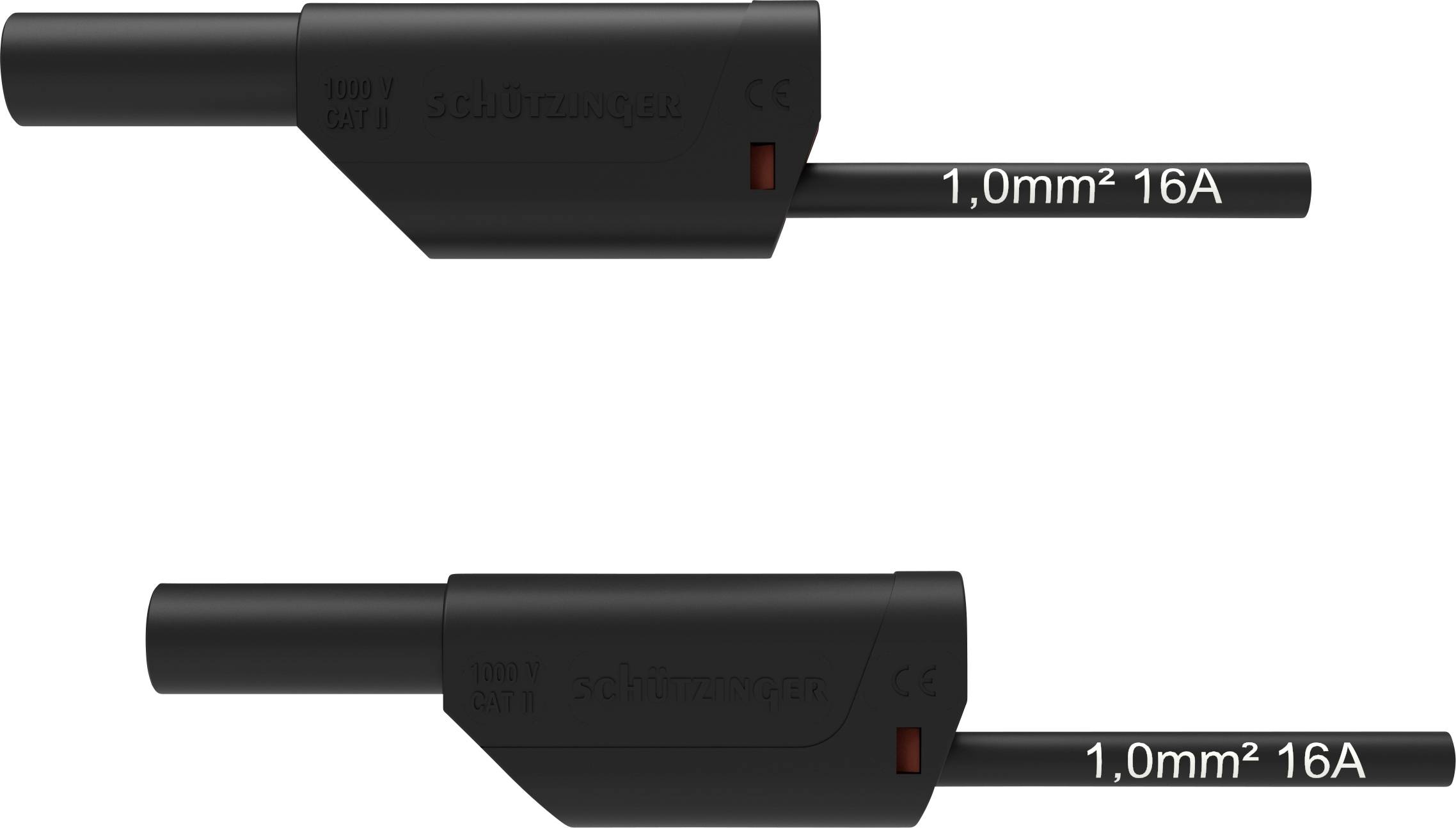 SCHÜTZINGER VSFK 8500 / 1 / 100 / SW Sicherheits-Messleitung [4 mm-Stecker - 4 mm-Stecker] 100.
