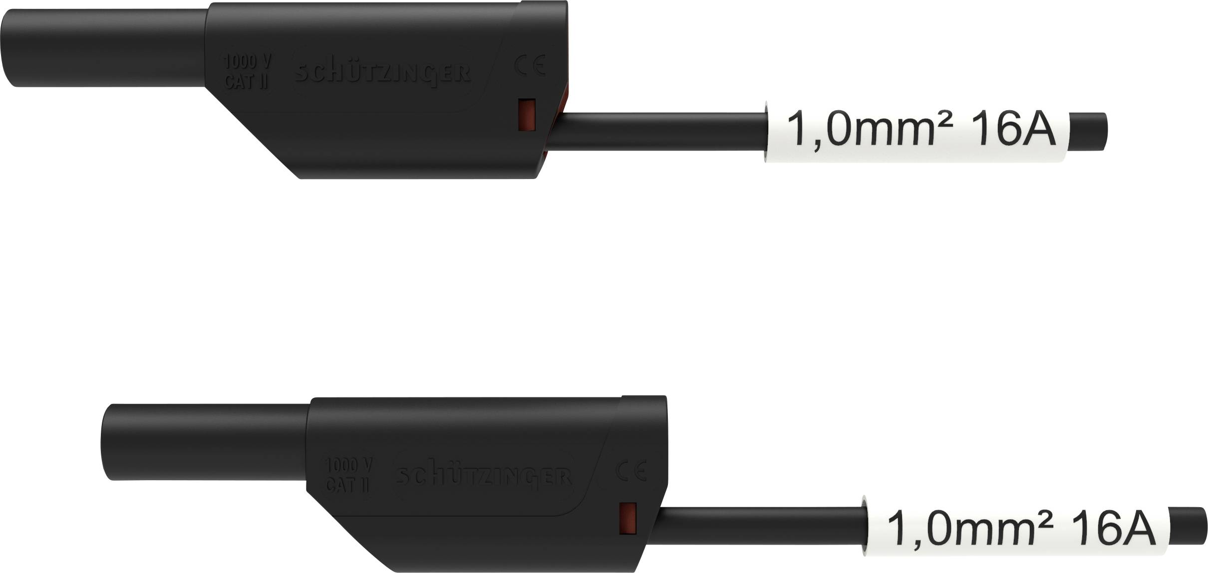 SCHÜTZINGER VSFK 8500 / SIL1 / 100 / SW Sicherheits-Messleitung [4 mm-Stecker - 4 mm-Stecker] 1