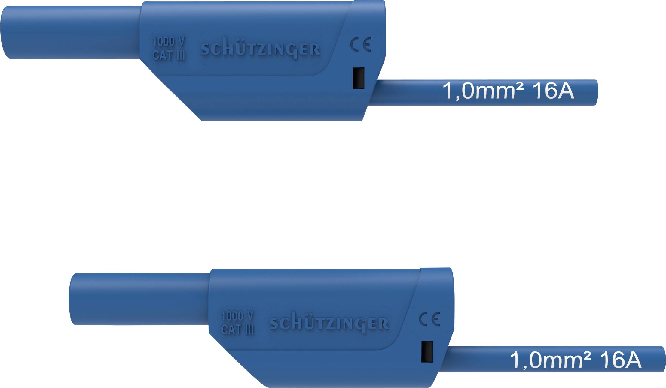 SCHÜTZINGER VSFK 8700 / 1 / 200 / BL Sicherheits-Messleitung [4 mm-Stecker - 4 mm-Stecker] 200.