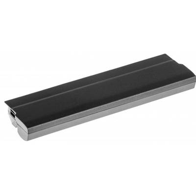 Ein schwarzer, länglicher Gegenstand, möglicherweise ein Batteriefach oder ein kleines elektronisches Geräteteil, mit einer USB-Verbindung an der Seite.