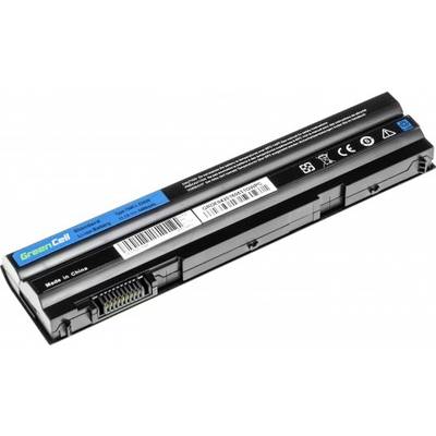 Laptop-Akku von Green Cell mit Barcode und Herstellerhinweisen auf der Oberfläche. Schwarzes Gehäuse, rechteckig geformt.