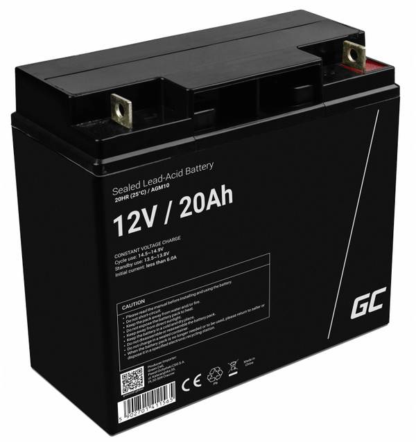 Green Cell Green Cell - USV-Akku - 1 x Batterie - Sealed Lead Acid (SLA) AGM10 Bleiakku 12 V 20 Ah Blei-Vlies (AGM) (B x H x T) 181 x 167 x 77 mm M5-Schraubanschluss Zyklenfest, Wartungsfrei