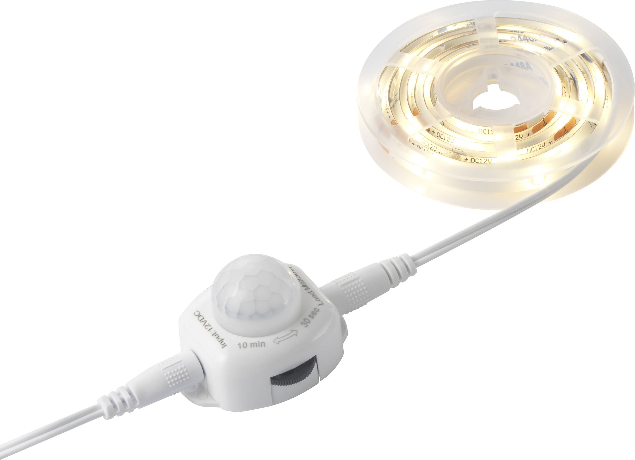 NONAME 2376398 LED-Streifen-Komplettset mit Bewegungsmelder mit Stecker 230 V 1.2 m Warmweiß