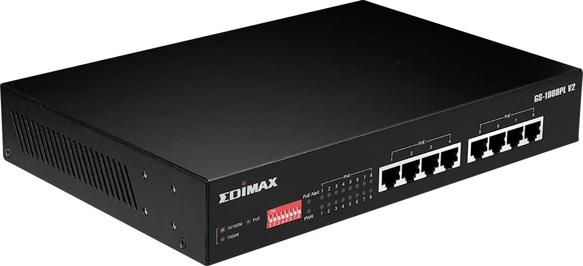 EDIMAX GS-1008PL V2 GS-1008PL V2 Netzwerk Switch 8 Port 10 / 100 / 1000 MBit/s PoE-Funktion-3