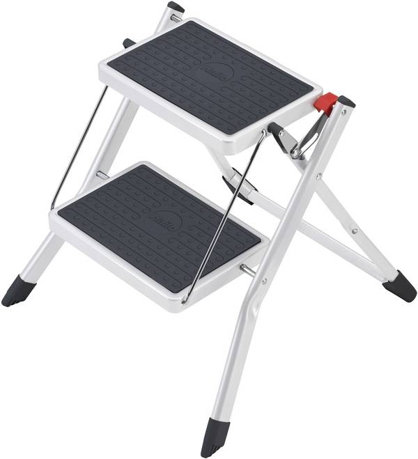 Hailo MK60 4310-001 Kunststoff Klapptritt Arbeitshöhe (max.): 2.44 m Weiß, Anthrazit 3.6 kg