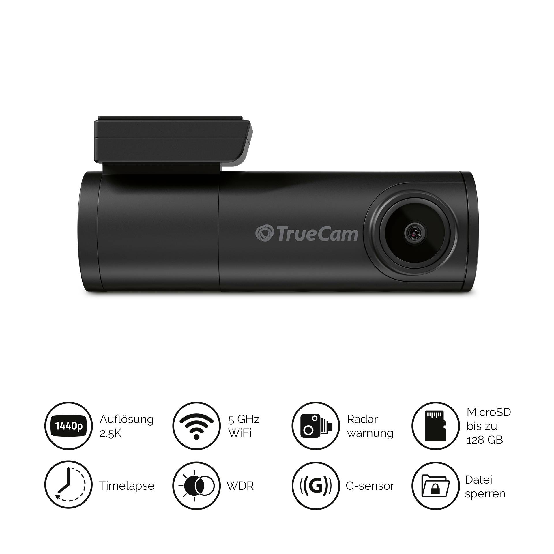 TrueCam H7 Dashcam mit GPS WLAN, Automatischer Start, WDR, GPS mit Radarerkennung, Zeitraffer, G-Sensor, Schleifenaufzei-2