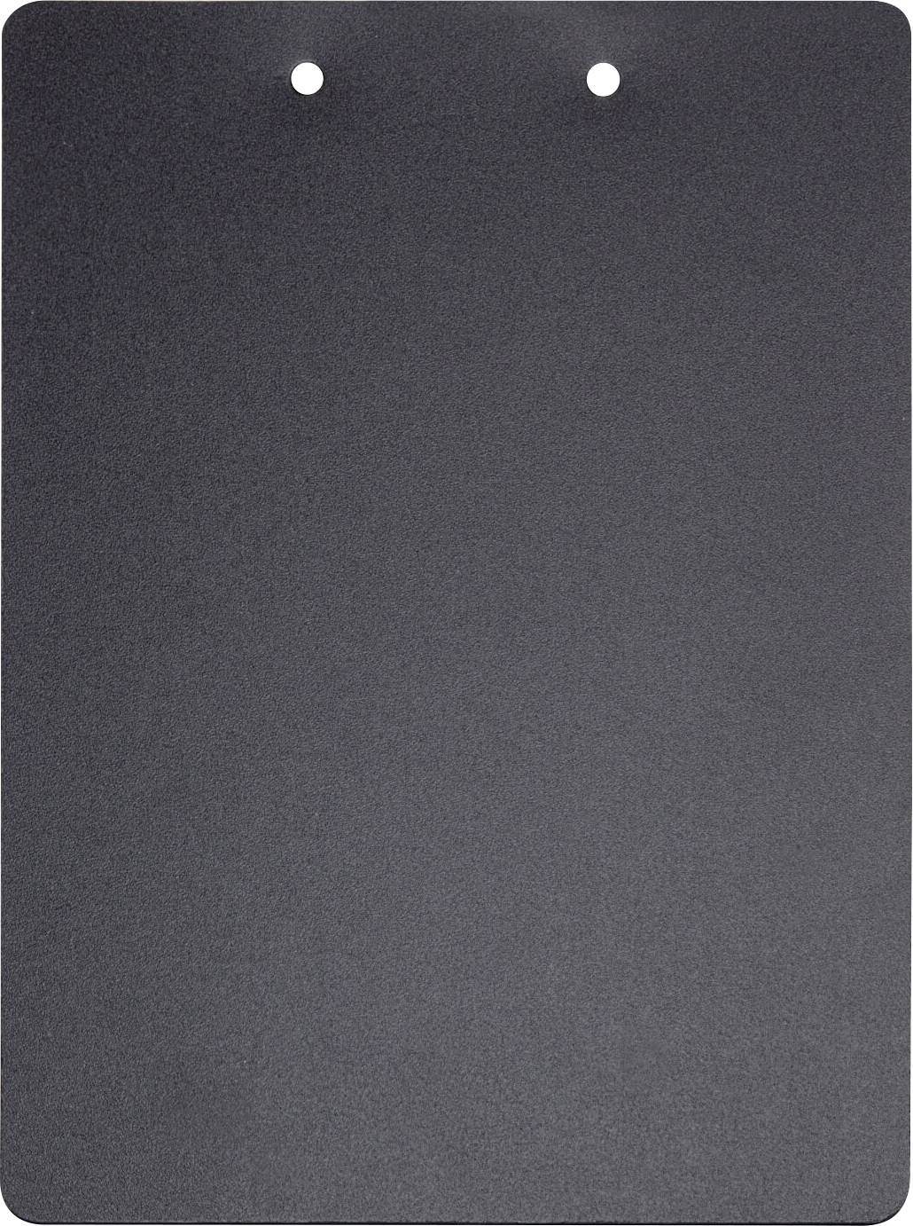 Schwarze Fläche mit zwei Löchern oben zur Befestigung.