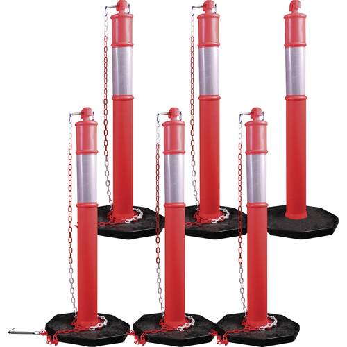 Kunzer 7APS06 7APS06 Absperrpfostensatz 6tlg. Absperrpfosten Steht selbstständig am Boden (Ø x H) 6 mm x 115 cm