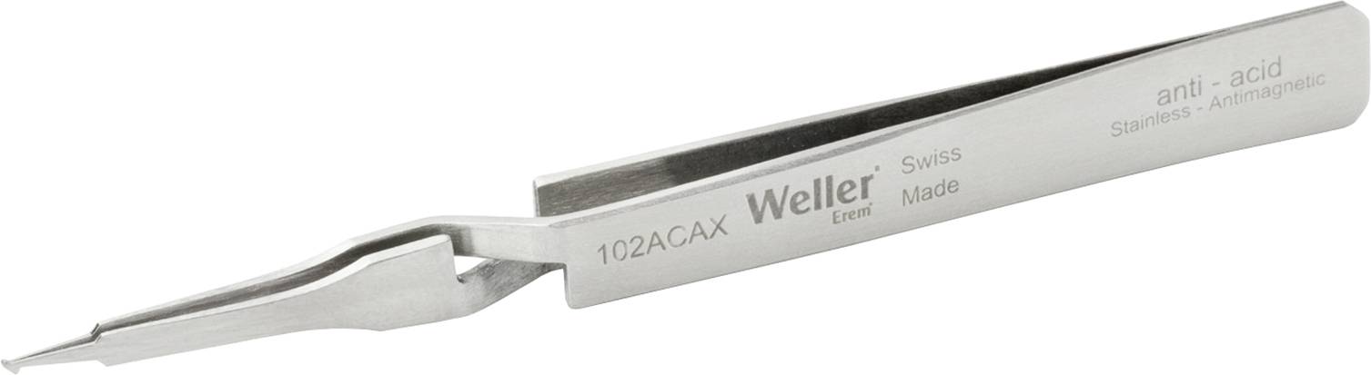 Weller Erem® 102ACAX SMD-Pinzette Spitz, gebogen 45°, fein 115.00 mm