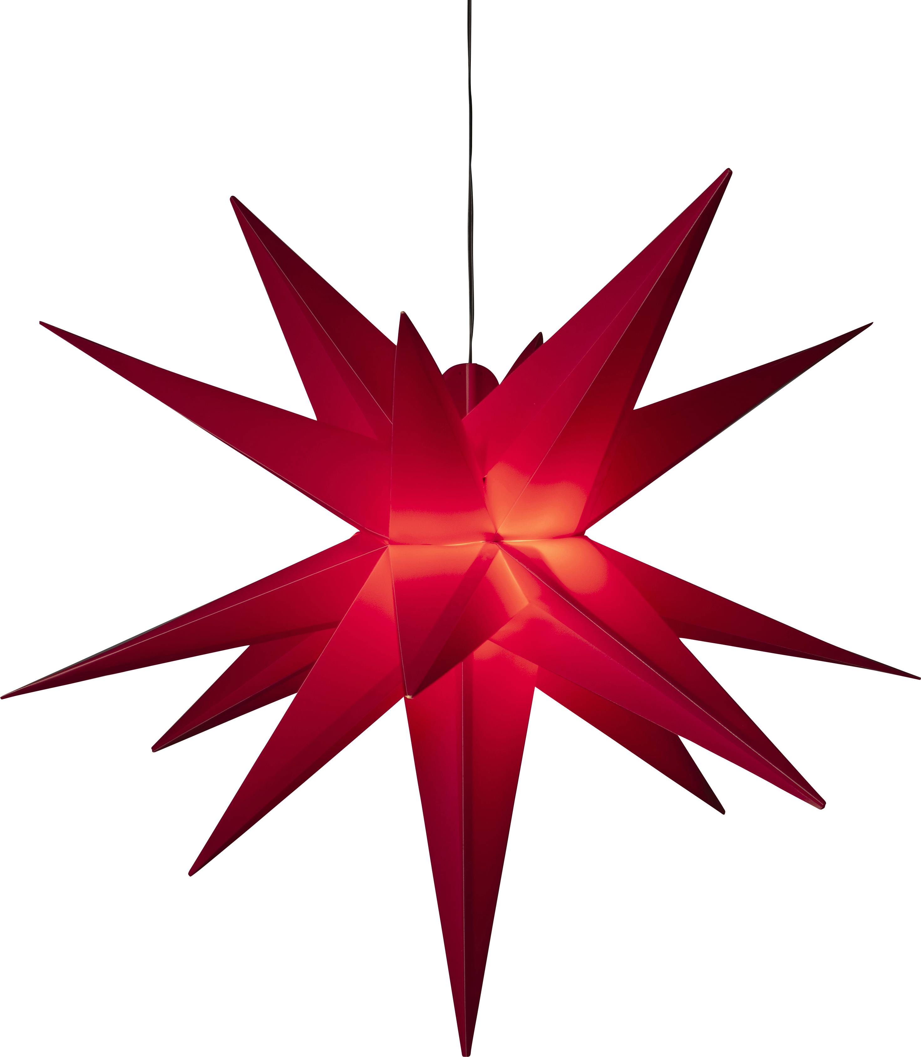 Konstsmide 5971-550 Kerstster Ster Warmwit LED Rood Energielabel: G (A - G)
