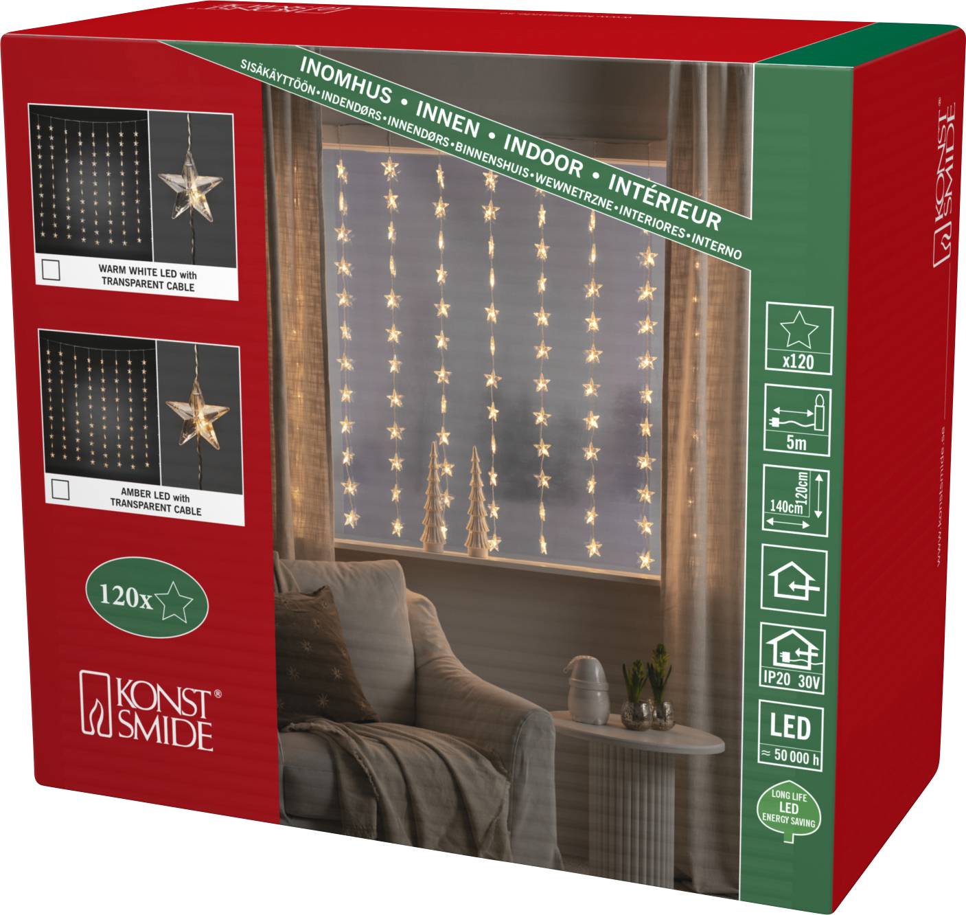 Rideaux & filets lumineux →