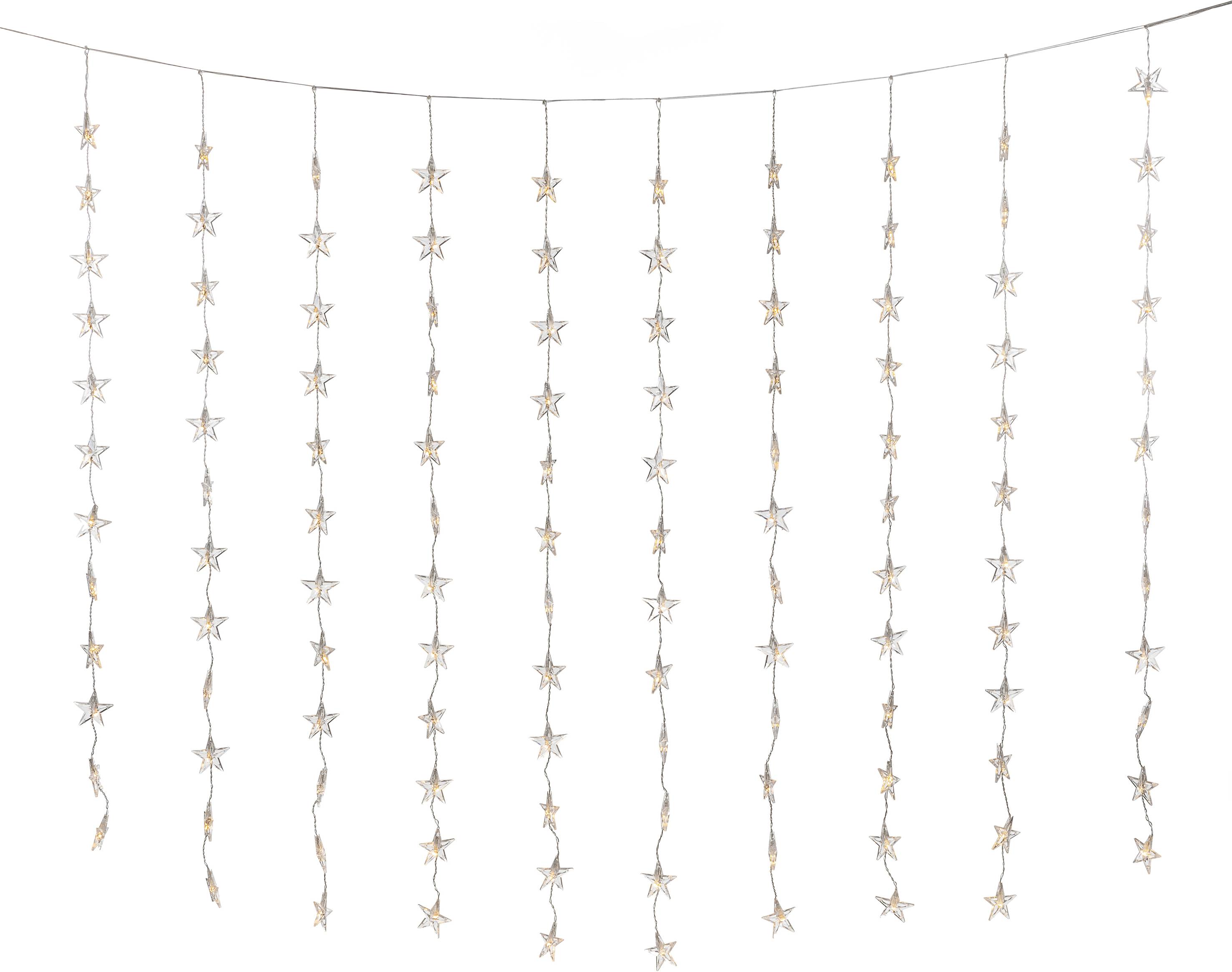 Konstsmide Lichtgordijn sterren Binnen 230 V/50 Hz Energielabel: G (A - G) 120 LED Warmwit (b x h) 140 cm x 120 cm