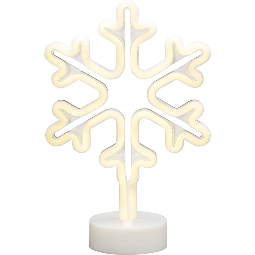 Konstsmide 3077-100 LED-silhouet Sneeuwvlok Warmwit LED Wit