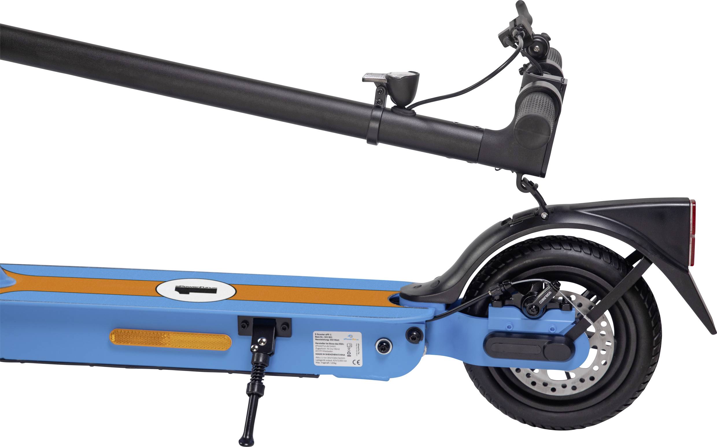 ePowerFun ePF-1 E-Scooter Schwarz/Blau Li-Ion 36 V 10 Ah Straßenzulassung: Deutschland-2