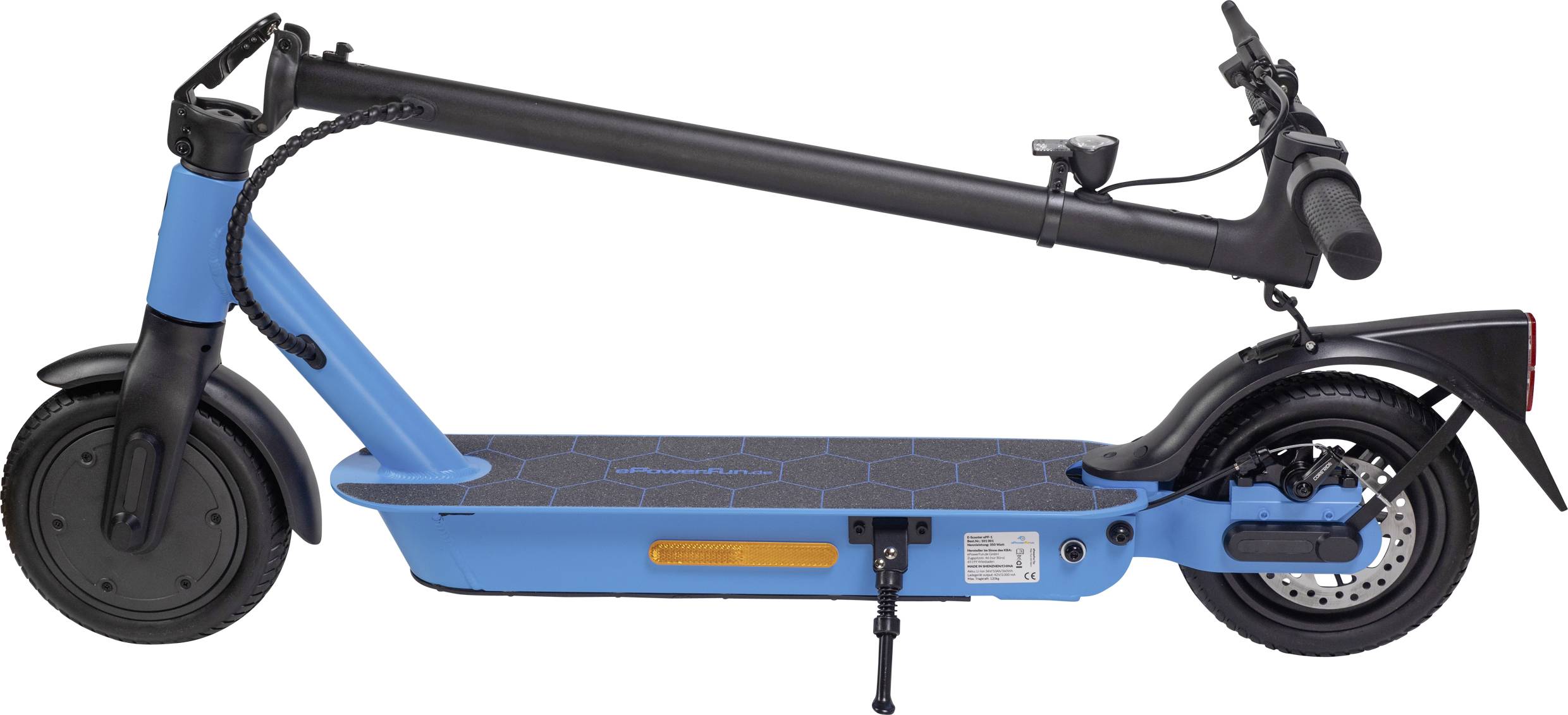 ePowerFun ePF-1 E-Scooter Schwarz/Blau Li-Ion 36 V 10 Ah Straßenzulassung: Deutschland-5