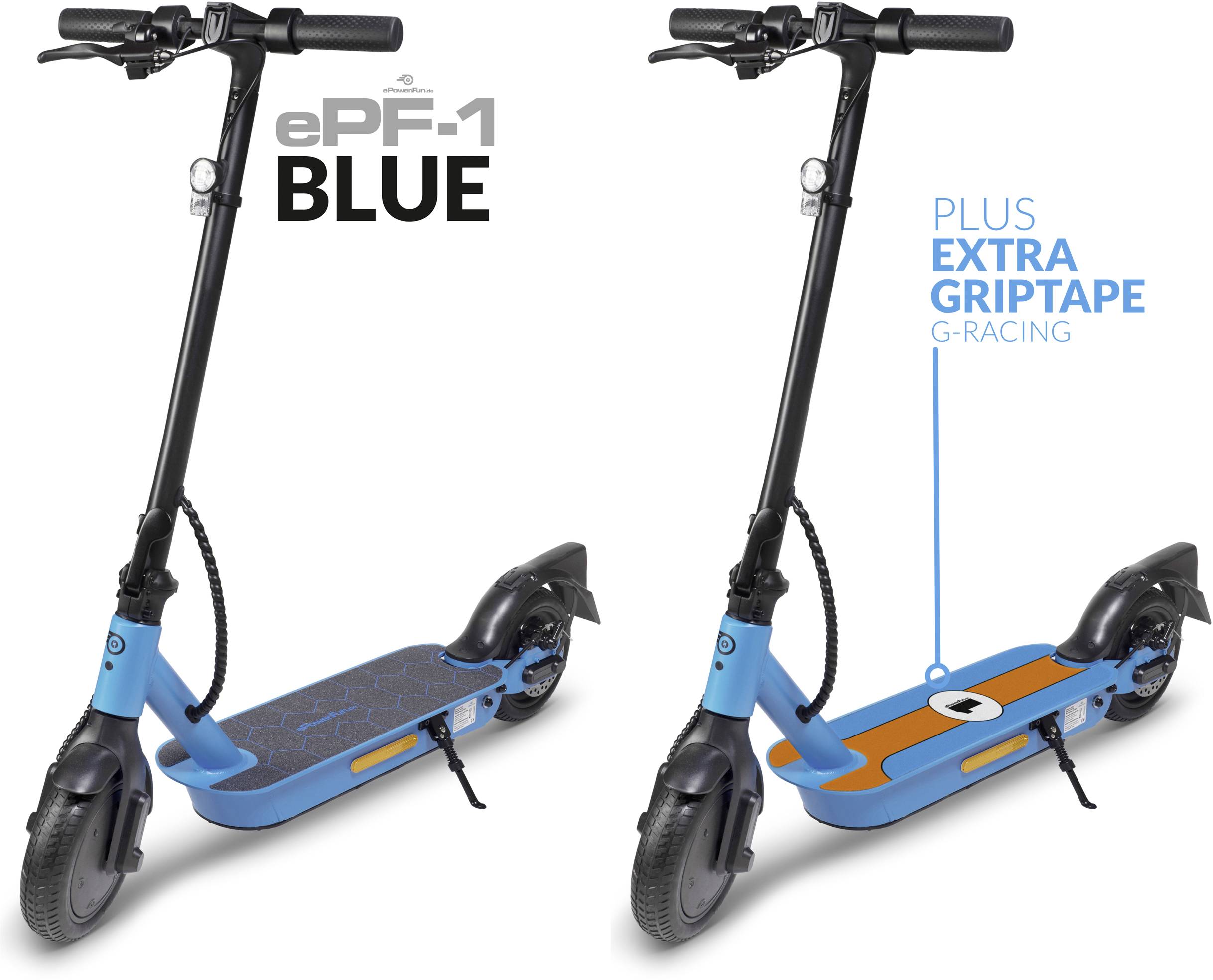 ePowerFun ePF-1 E-Scooter Schwarz/Blau Li-Ion 36 V 10 Ah Straßenzulassung: Deutschland-12