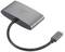 Ein silberner USB-C-Adapter mit einem kurzen Kabel, das auf einen USB-C-Stecker endet. Der Adapter trägt das Logo 'techforce'.
